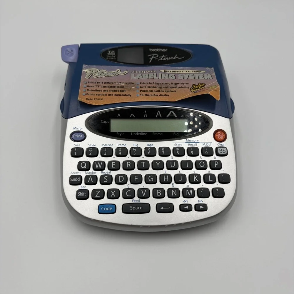 Brother Label Maker Unisex OS Blue PT-1750 P-Touch Electronic Labeling System